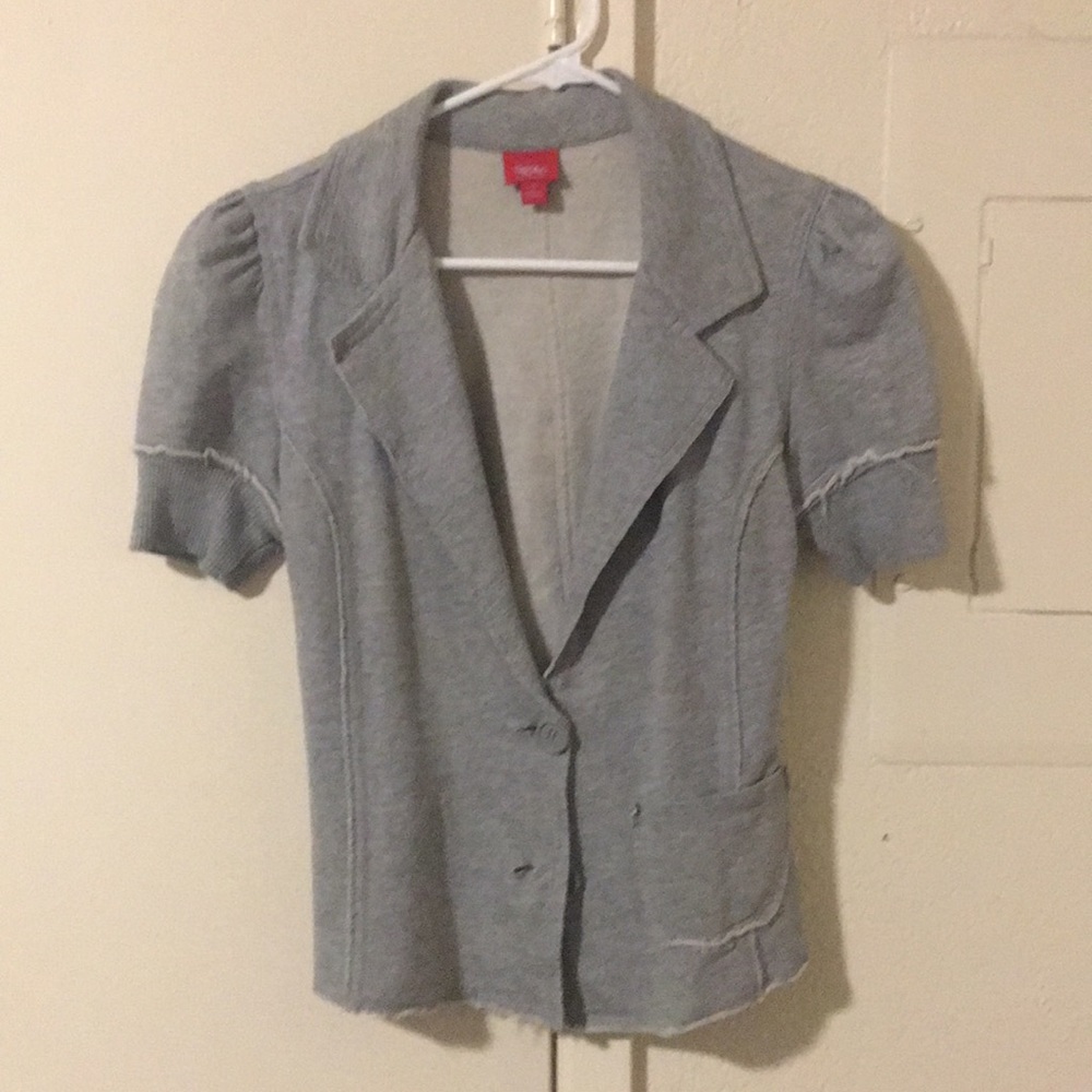 Short sleeve cotton "blazer"